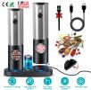 Electric Salt and Pepper Grinder Rechargeable Charging Base Automatic Salt Mill LED Indicator Adjustable Coarseness One Hand Easy Operation