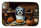 Havanese Fall Kitchen Pumpkins Dish Drying Mat Absorbent Dish Drying Mat Pad for Kitchen Counter Dish Drainer Mat for Countertop, 14 x 21", Multicolor