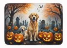 Golden Retriever Spooky Halloween Memory Foam Kitchen Mat Machine Washable Anti-Fatigue Mat Cushion Comfort Bath Mat or Kitchen Rug