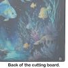 Bioluminescent Fish Glass Cutting Board Decorative Tempered Glass Kitchen Cutting and Serving Board Large Size Chopping Board