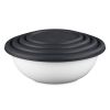 8 Piece Covered Bowl Set, Four Lidded Sizes, For Prep, Serve & Store, Dark Gray