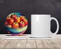 Colorful Apples Large Sandstone Coasters Pack of 4 Absorbent Round Coasters Decor Gifts for Men or Women, 4 in, Multicolor