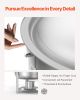 5 Qt 2 Pack Round Chafing Dish Buffet Set Full-Size Pan Stainless Steel Silver