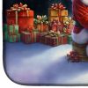 Akita and Santa Claus Dish Drying Mat Absorbent Dish Drying Mat Pad for Kitchen Counter Dish Drainer Mat for Countertop, 14 x 21", Multicolor