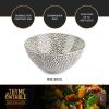 (2 pack) Large Stoneware Bowl, Dot Collection