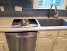 Akita and Santa Claus Dish Drying Mat Absorbent Dish Drying Mat Pad for Kitchen Counter Dish Drainer Mat for Countertop, 14 x 21", Multicolor