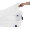 66 Quart Clear Underbed Storage Container with Latch Lid and Wheels, Blue