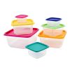 Plastic Rainbow Food Storage Set, Multi Color, 14 Count