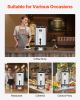 Insulated Beverage Dispenser for Hot & Cold Drinks 3.2 Gal Stainless Steel