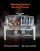 4Qt 1 Pack Rectangle Roll Top Chafing Dish Set 2 Half Size Pans Stainless Steel