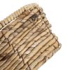 Round Water Hyacinth Woven Decorative Storage Basket, 10"D x 4"H