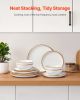 12 PCS Dinnerware Set Ceramic Plates and Bowls Sets Service for 4 White
