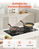 3 Piece Frying Pan Aluminum Skillet Set 9.5 11 12 in Nonstick Pre-Seasoned Grey