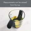 (4 pack) 1/4C Plastic Mini Measuring Cup, Black/Transparent