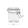 (2 pack) Glass 9.4 oz Lock Lid Storage Jar Canister