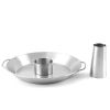1pc Stainless Steel Round Roasting Pan; Chicken Roaster Rack Holder; 12.4inch/31.5cm; Thanksgiving Gift; Dishwasher Safe