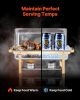 8 Qt 4 Pack Rectangle Chafing Dish Buffet Set Full Size Pan Stainless Steel Gold