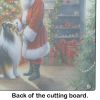 NEW Collie and Santa Claus Glass Cutting Board Decorative Tempered Glass Kitchen Cutting and Serving Board Large Size Chopping Board