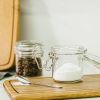 (2 pack) Glass 9.4 oz Lock Lid Storage Jar Canister