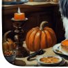 Havanese Fall Kitchen Pumpkins Dish Drying Mat Absorbent Dish Drying Mat Pad for Kitchen Counter Dish Drainer Mat for Countertop, 14 x 21", Multicolor