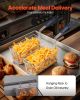 Commercial Deep Fryer Free Standing Natural Gas Fryer 3-Burner Dual Baskets