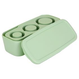 Ice Cube Tray Fit For 20OZ/30OZ/40OZ Stanley Cup Easy Release Silicone Hallow Cylinder Tumbler Ice Cube Mold With Lid And Bin for Iced Juice Whiskey C (Option: IceCubeTray Green)