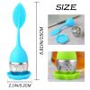 1pc Tea Infuser Silicone Handle Stainless Steel Strainer Drip Tray Included - Loose Tea Steeper - Best Tea Infuser For Loose Leaf Or Herbal Tea