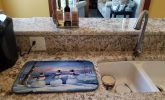 Christmas Snowmen Dish Drying Mat Absorbent Dish Drying Mat Pad for Kitchen Counter Dish Drainer Mat for Countertop, 14 x 21", Multicolor