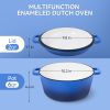 Enameled Cast Iron Dutch Oven with Serving Lid + ENCLOSED THERMAL CIRCLE Design